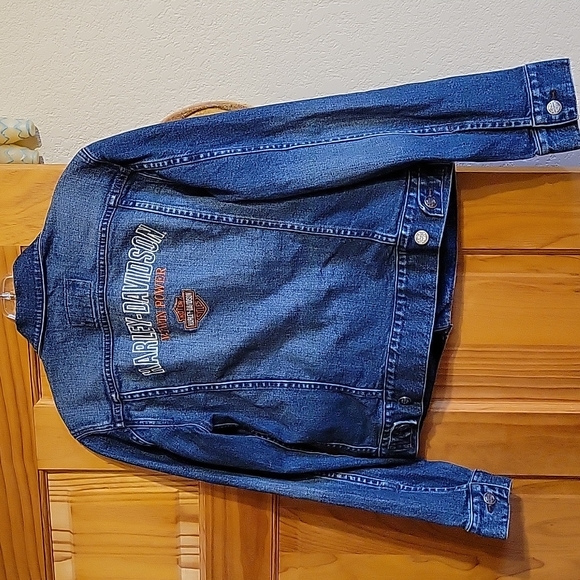 Vintage Harley Davidson Denim Jacket Size S EUC - Picture 2 of 5